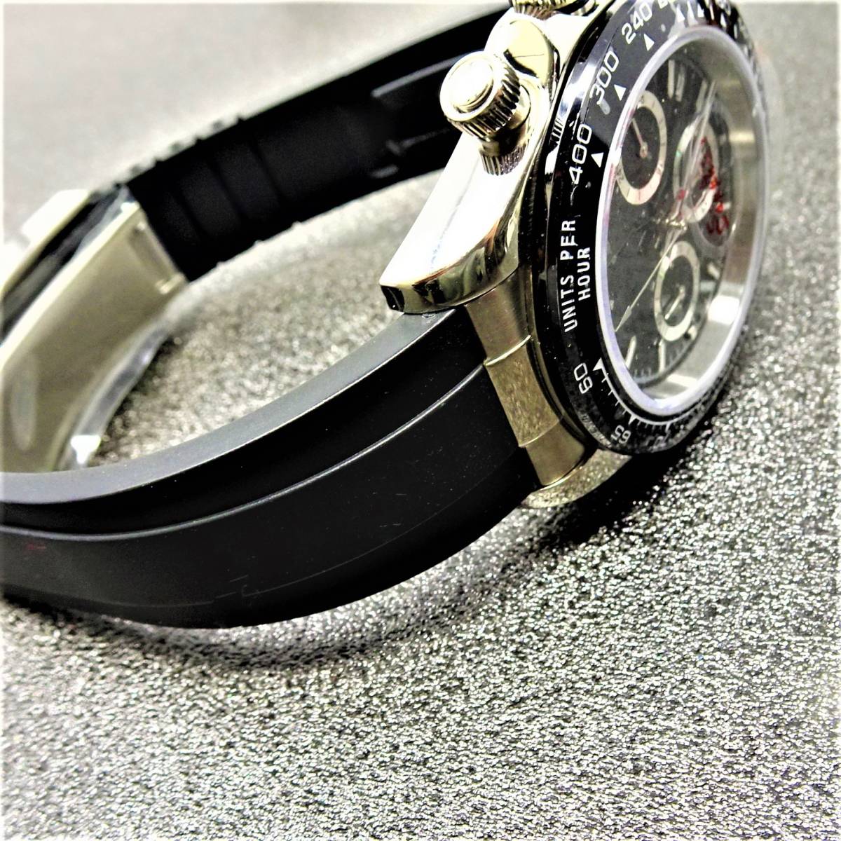 送料無料・新品・互換用・腕時計 シリコーンラバーロック式バックル クラスプ＆エンドリンク（フラッシュフィット）セット取付幅20mm交換用の画像9