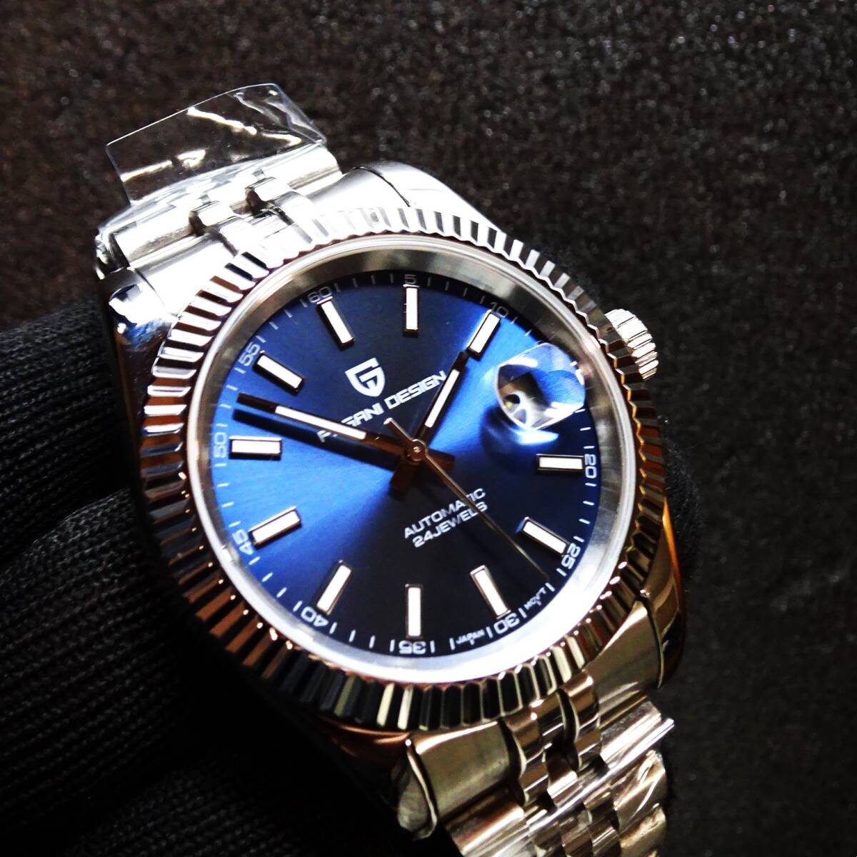 送料無料・新品〓 PAGANI DESIGN・パガーニデザイン・オマージュウォッチ腕時計 機械式NH35Ａ・ PD-1645・315Lフルステンレス製・ブルー