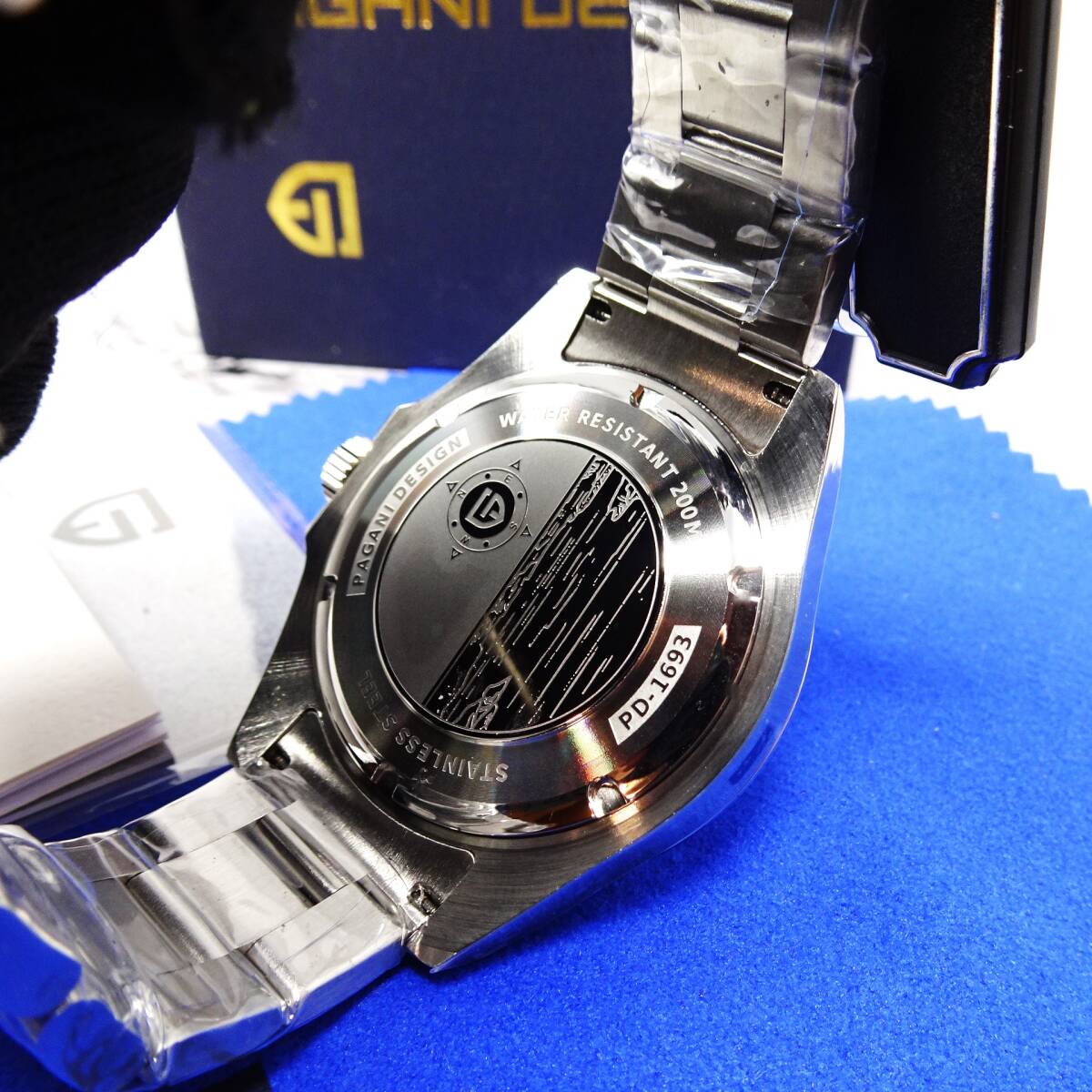 送料無料・新品・パガーニデザイン PAGANI DESIGN オマージュウォッチ腕時計 GMT針 機械式 PD-1693・SUS316Lフルステンレス製モデルの画像6