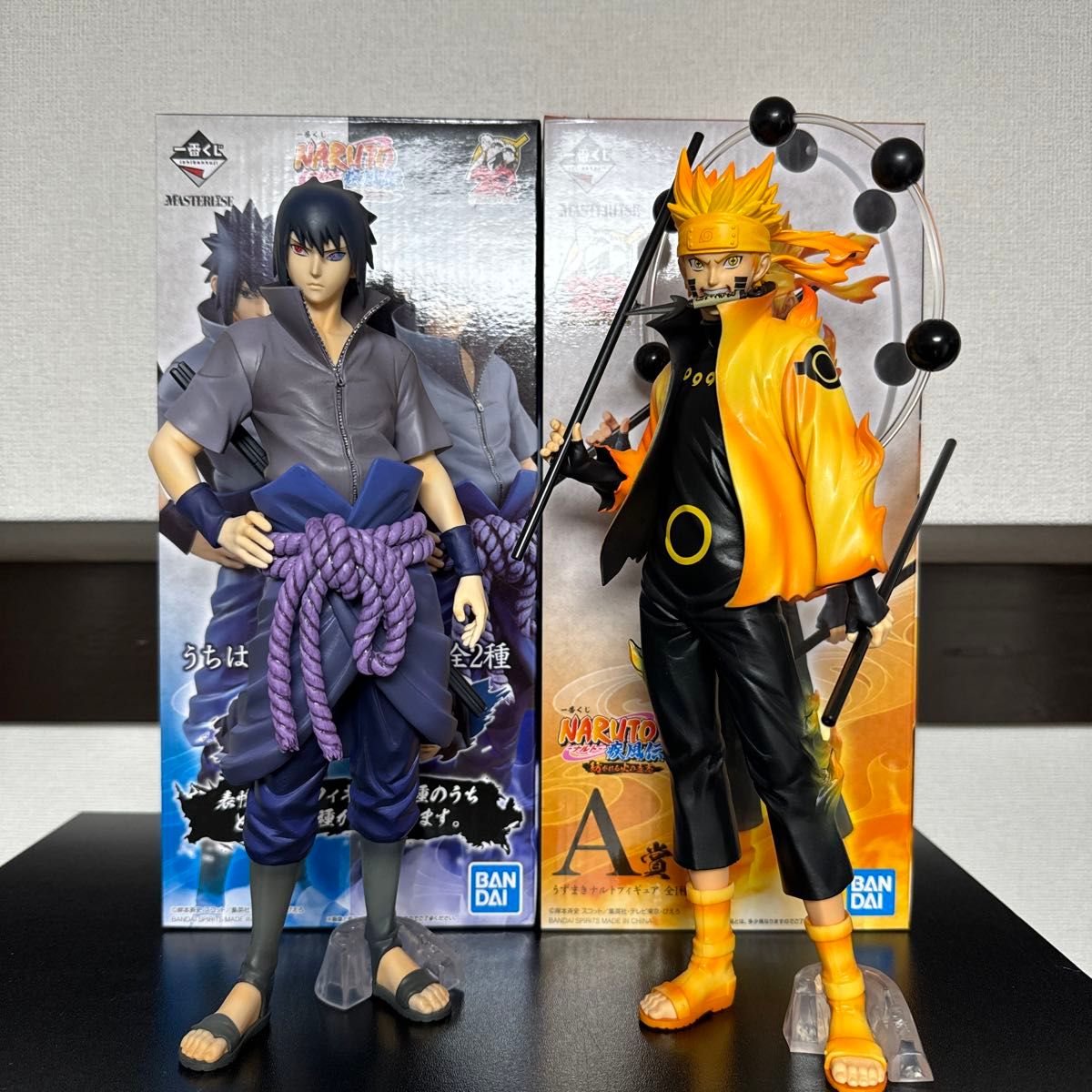 [開封品] 一番くじ NARUTO-ナルト- 疾風伝 紡がれる火の意志 A賞　うずまきナルト B賞 うちはサスケ　フィギュア