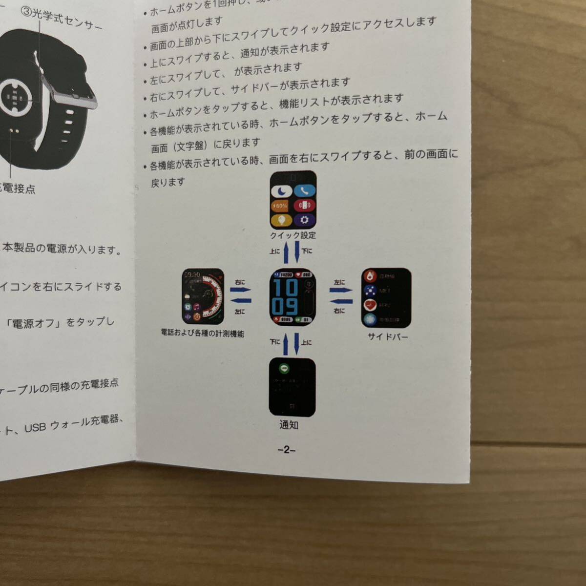 スマートウォッチ 腕時計 日本語版 活動量計測定 心拍計 スポーツウォッチ 血糖値 心拍計 通話機能 説明書