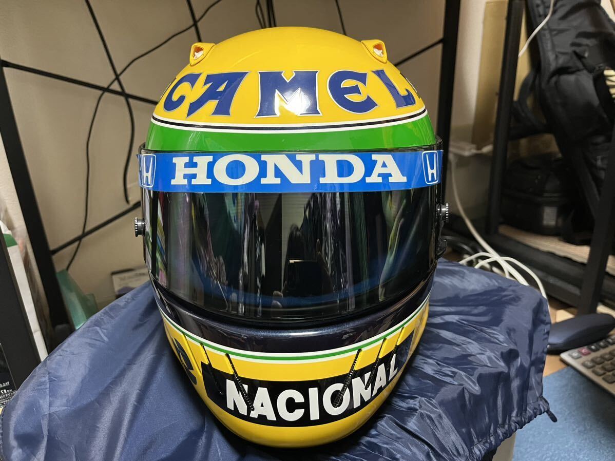  Ayrton Senna replica helmet SHOEI X-FOUR LightII L size beautiful goods 