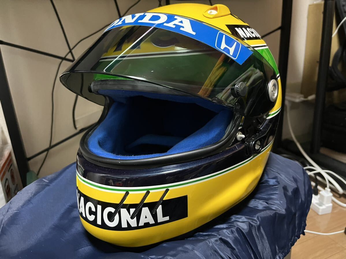  Ayrton Senna replica helmet SHOEI X-FOUR LightII L size beautiful goods 