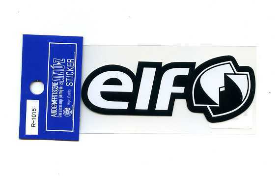 ２枚セット　ｅｌｆ（エルフ）モノクロステッカー小サイズ　型抜きタイプ【R1015】_画像1