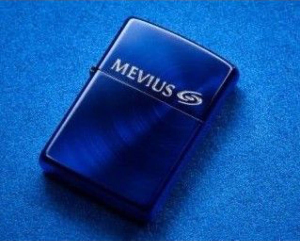 zippo メビウス 10周年記念 限定品 MEVIUS BLUE 2023年製 10th ANNIVESARY 両面デザイン MILD SEVEN マイルドセブン ブルー デットストック_画像1