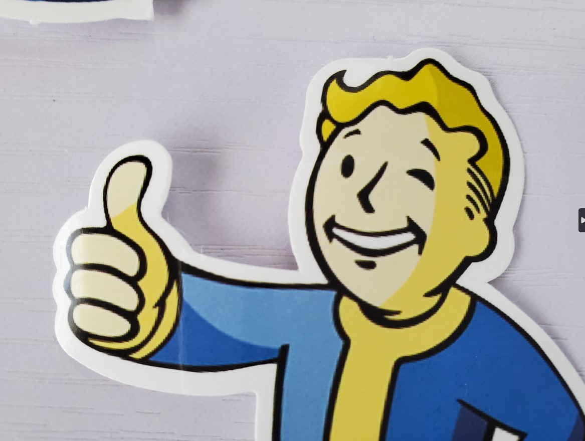  bolt Boy Vault Boy sticker 3 pieces set Fallout four ru out 