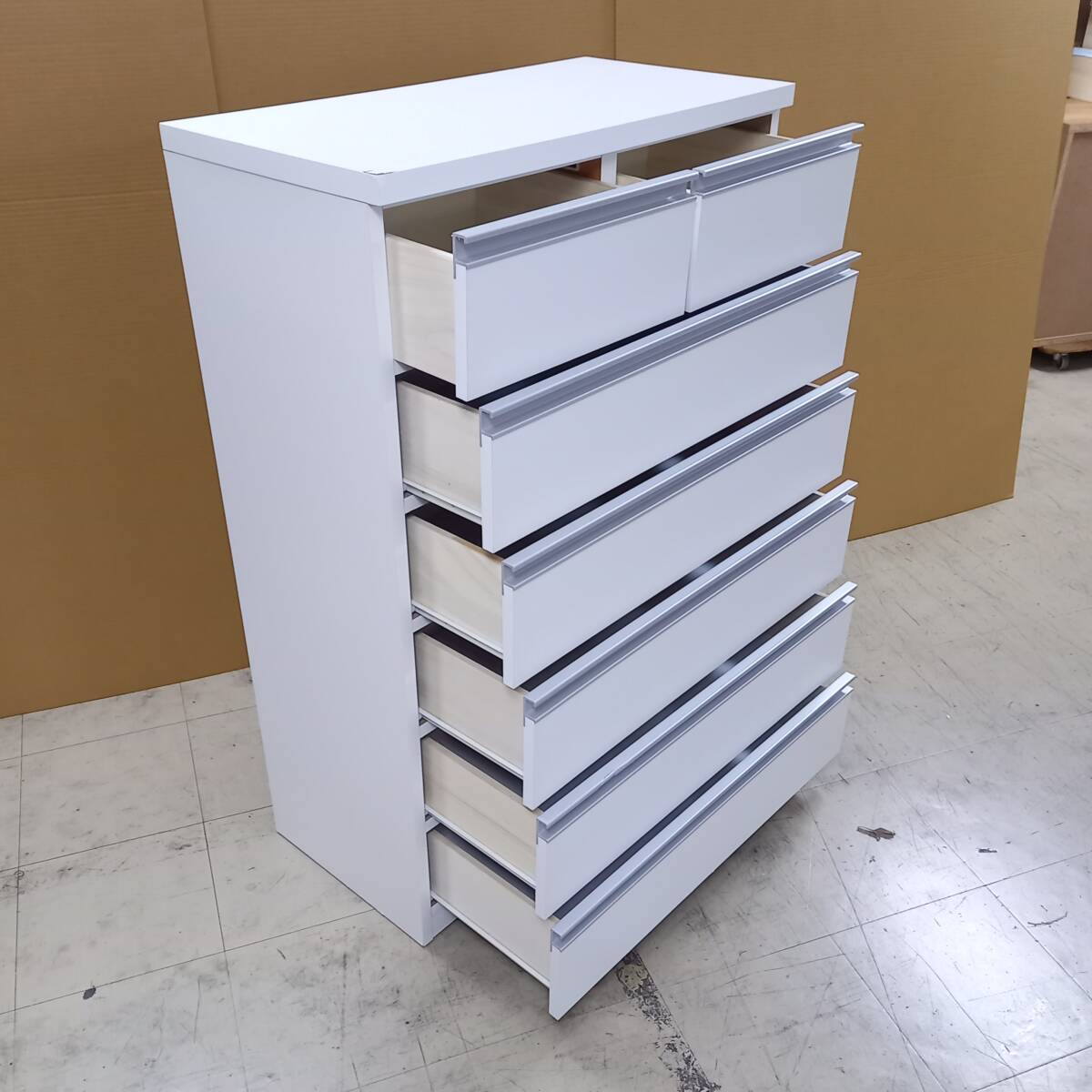  unused with translation 80 width high chest sliding rail white clothes storage clothes case low type Western-style clothes Dance chest closet 