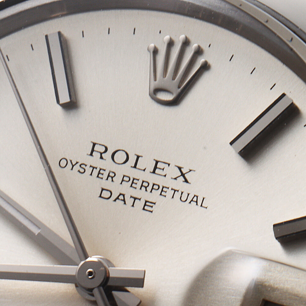 ロレックス オイスターパーペチュアル デイト 1500 シルバー バー 25番 アンティーク メンズ 腕時計_画像8