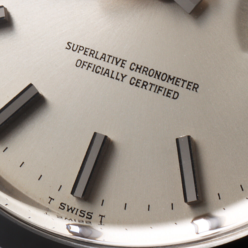 ロレックス オイスターパーペチュアル デイト 1500 シルバー バー 25番 アンティーク メンズ 腕時計_画像9