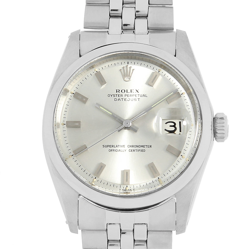 ロレックス デイトジャスト 1600 シルバー バー 17番 アンティーク メンズ 腕時計