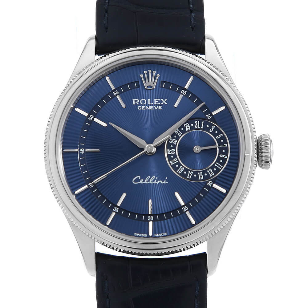 ロレックス チェリーニ 50519 ブルー ランダム番 中古 メンズ 腕時計