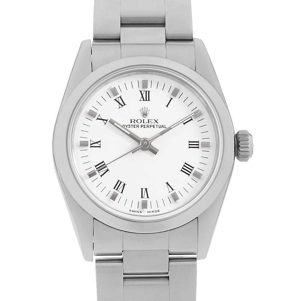 ロレックス オイスターパーペチュアル 77080 ホワイト ローマ K番 中古 ボーイズ(ユニセックス) 腕時計