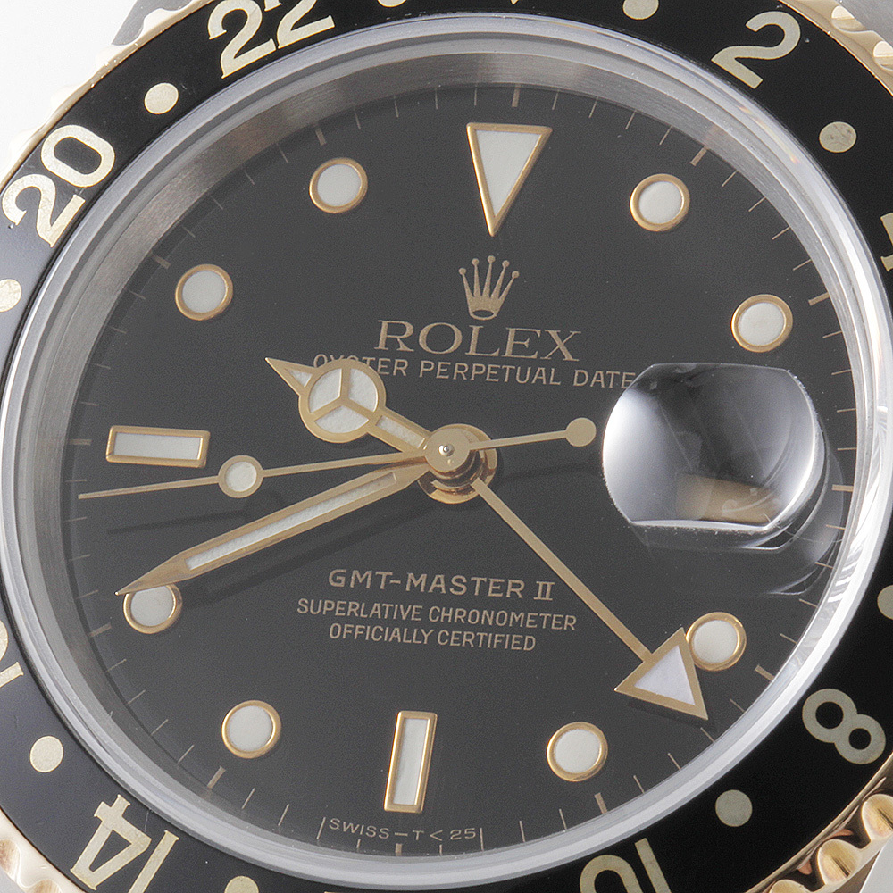 ロレックス GMTマスターII 16713 ブラック 5列 ジュビリーブレス S番 中古 メンズ 腕時計_画像6