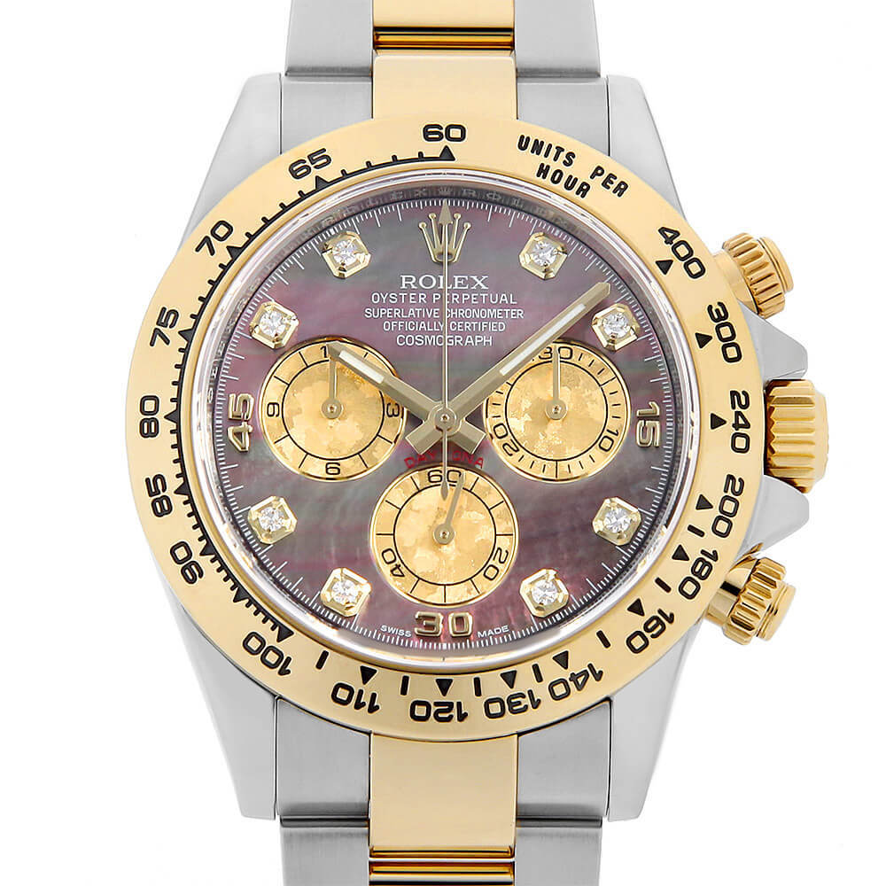 ロレックス デイトナ 8Pダイヤ 116503NG ブラックシェル ランダム番 中古 メンズ 腕時計