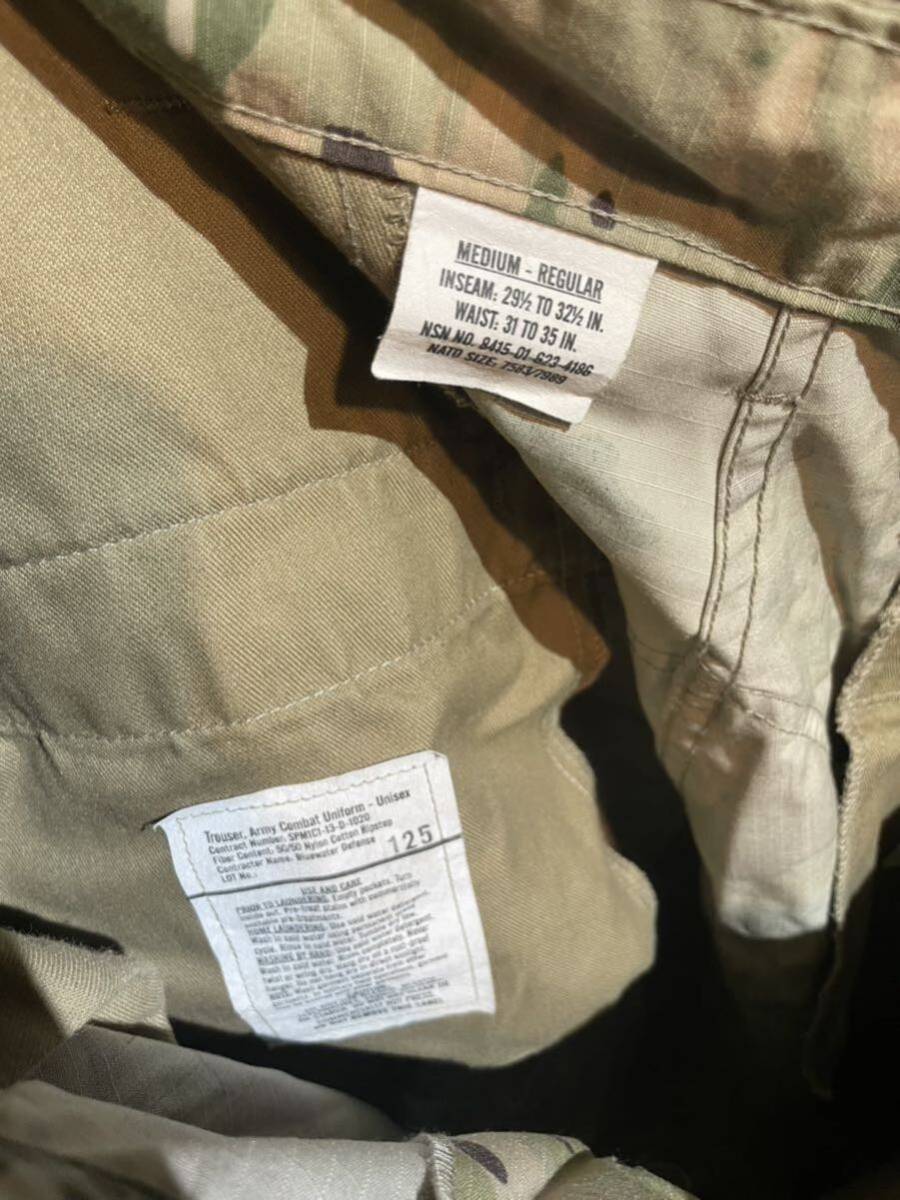 U.S.Army 米軍 陸軍 実物 放出品 スコーピオン マルチカム 迷彩服 帽子 上下セット MRサイズ 7 1/4サイズ コンバット ユニフォーム_画像8