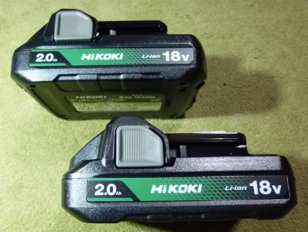 ** unused HiKOKI( Hitachi ) 18V lithium ion battery BSL1820M 2 piece set ** control number M15