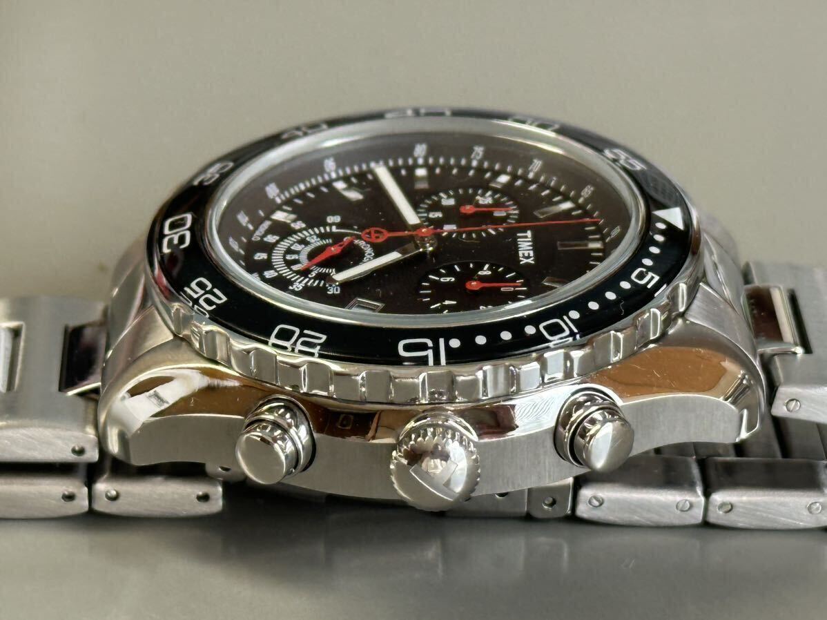 1円〜◆TIMEX タイメックス 1854 クロノグラフ T2N588 ブラックダイヤル クォーツ メンズ腕時計 の画像5