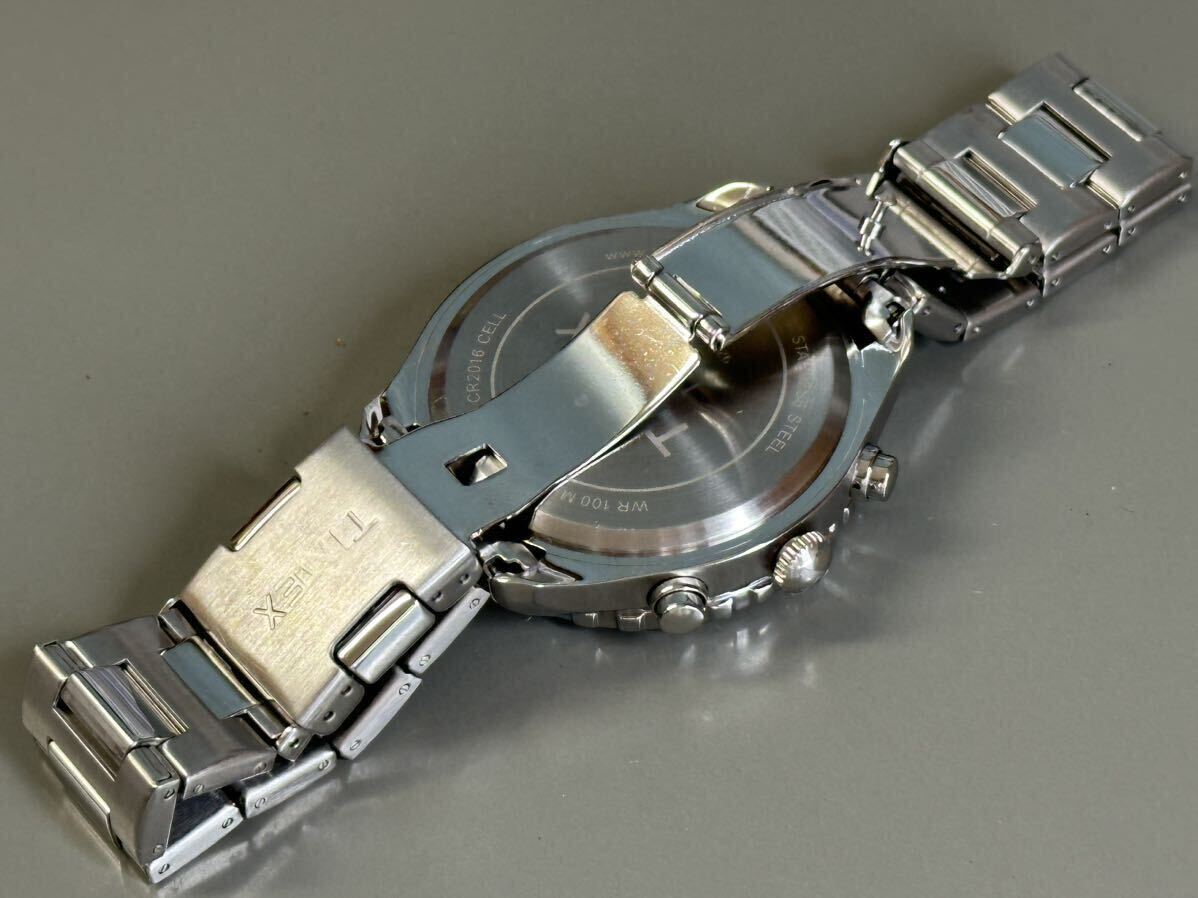 1円〜◆TIMEX タイメックス 1854 クロノグラフ T2N588 ブラックダイヤル クォーツ メンズ腕時計 の画像7