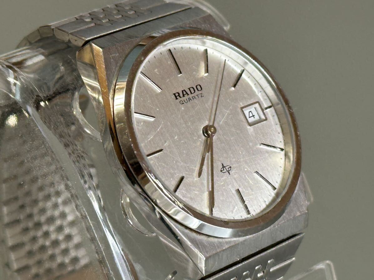 1円〜◆RADO ラドー QUARTZ クォーツ 107.9512.4 シルバーカラー メンズ腕時計 稼働品の画像2
