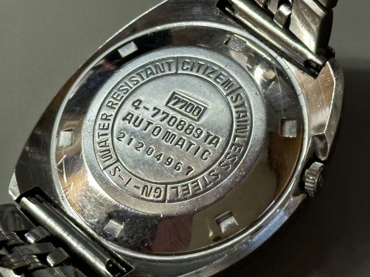 1円〜◆CITIZEN シチズン SEVEN STAR セブンスター V2 26石 自動巻 4-770889 カットガラス メンズ腕時計_画像8