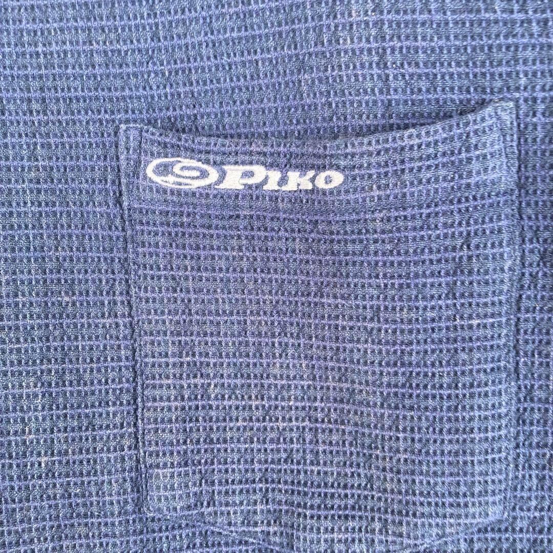 vintage PIKO コットン　ジャケット　ワッフル　ロゴ刺繍　古着　ブルゾン　シンプル　オーバーサイズ　ストリート　Y2K 春服　長袖　1円_画像3