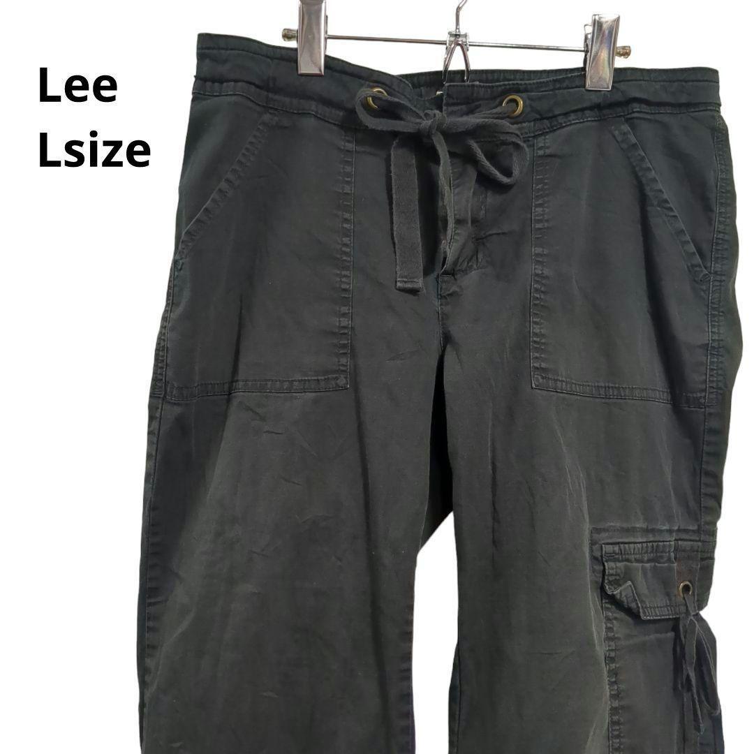 Lee брюки-карго 7 минут длина чёрный женский L 1