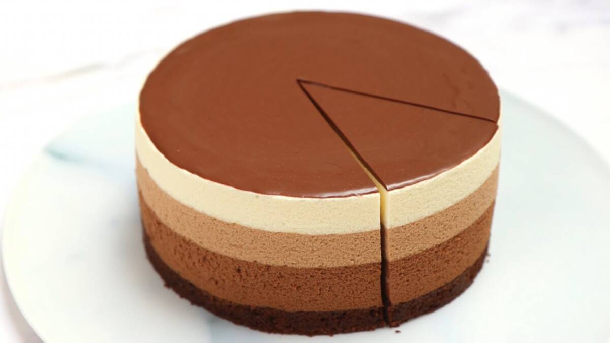 3 kind chocolate mousse cake 5 number [15cm] soft ...... feeling 