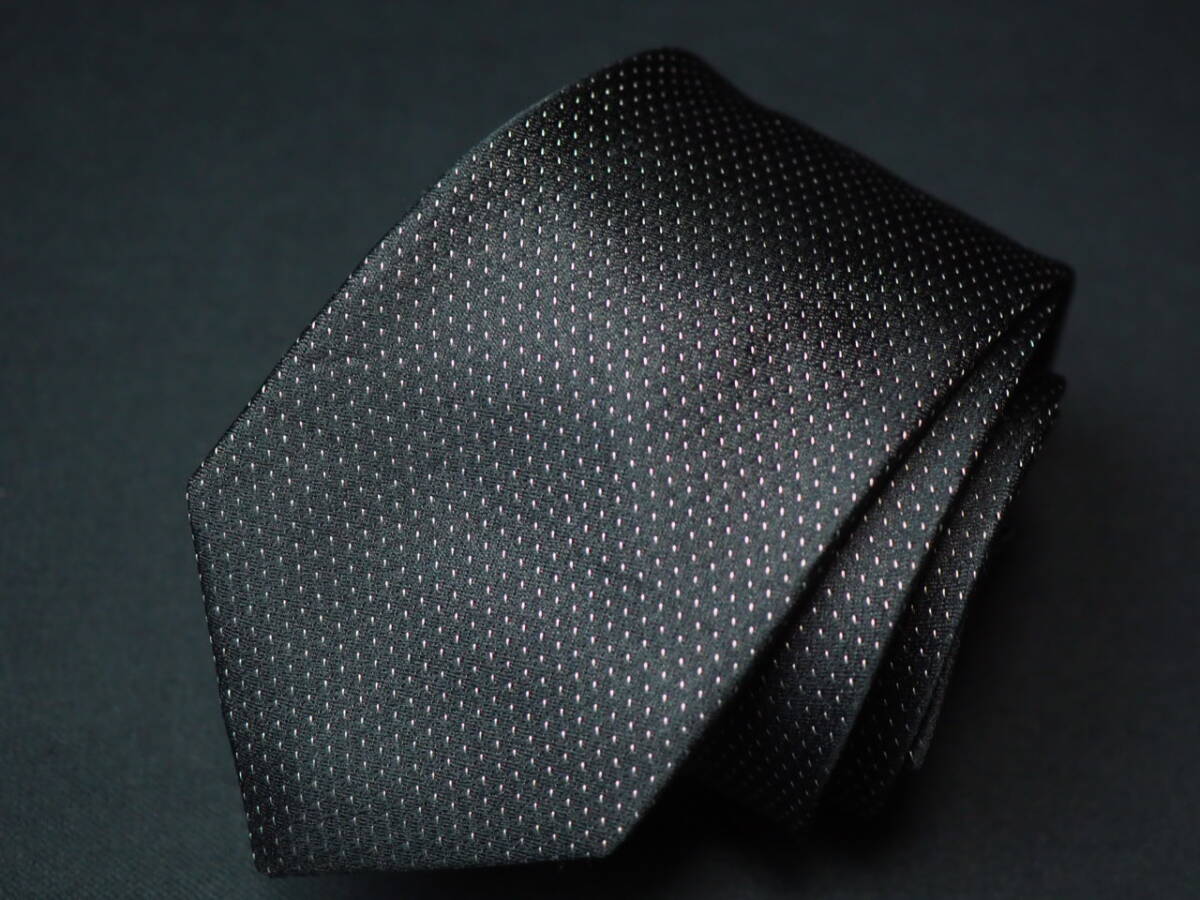  unused goods [Calvin Klein Calvin Klein ]A2059 small eyes black black SILK brand necktie old clothes superior article 