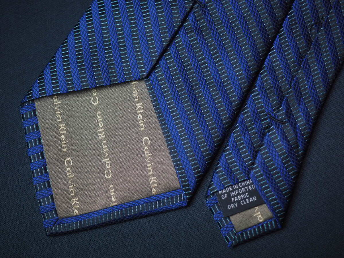  beautiful goods [Calvin Klein Calvin Klein ]A2087 black navy series SILK brand necktie old clothes superior article 