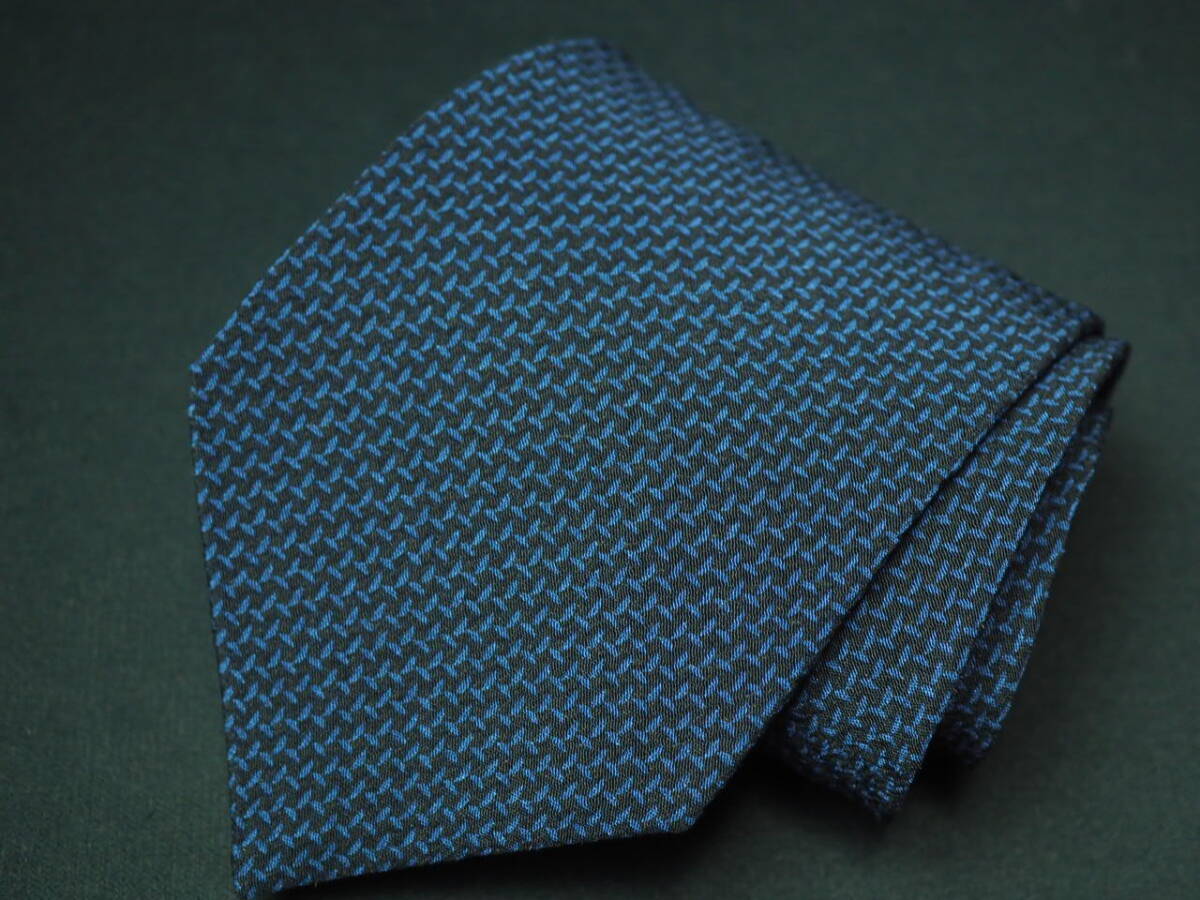  beautiful goods [ARMANI COLLEZIONI Armani ko let's .-ni]A2204 navy black blue black Italy made in Italy SILK brand necktie old clothes superior article 