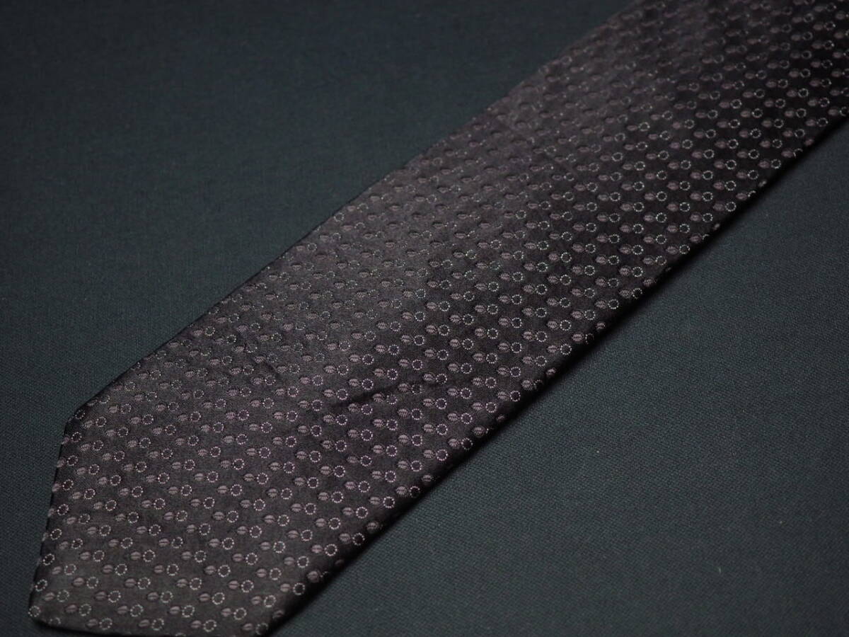  прекрасный товар [DKNY Donna Karan New York ]A2369 черный чёрный USA America производства SILK бренд галстук хорошая вещь б/у одежда 
