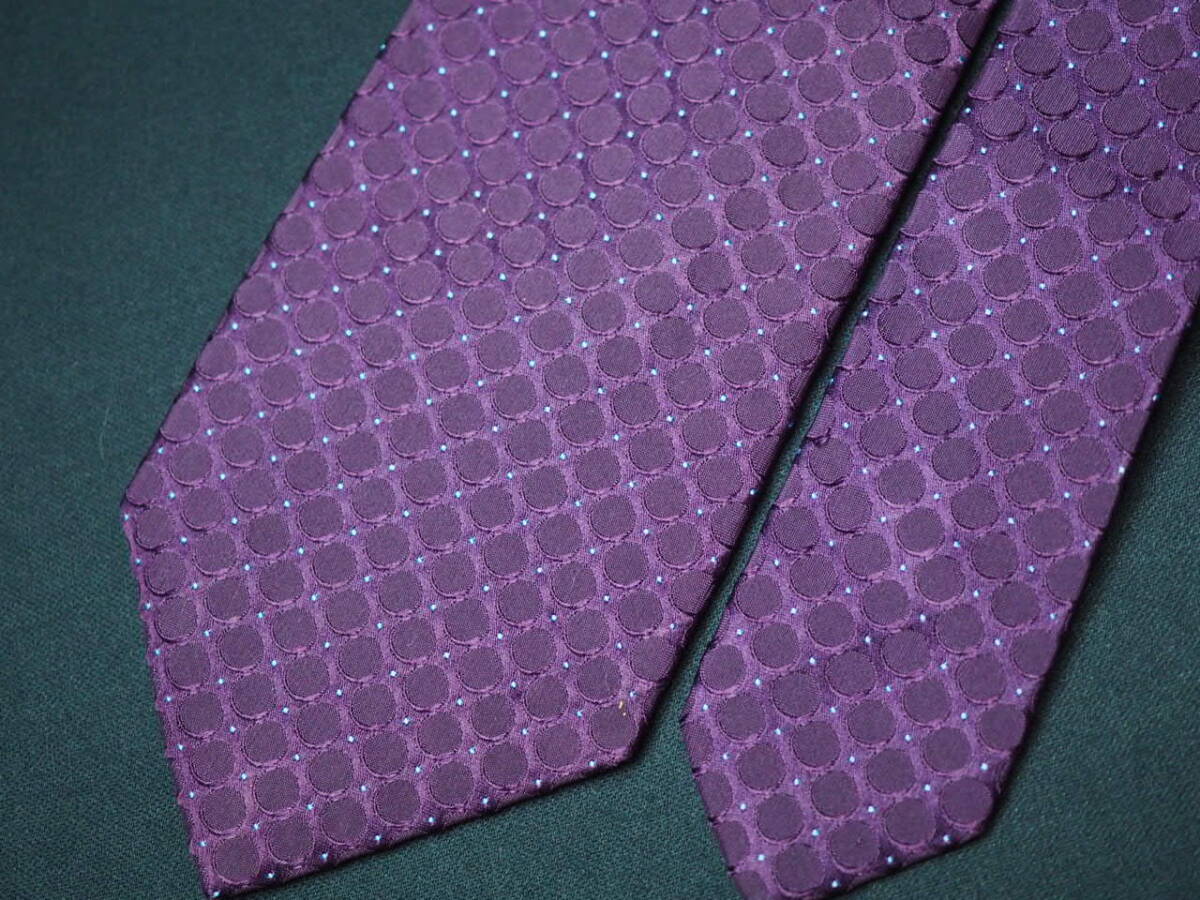  прекрасный товар [Church*s Church ]A2614 лиловый SILK ENGLAND бренд галстук хорошая вещь б/у одежда высококлассный 