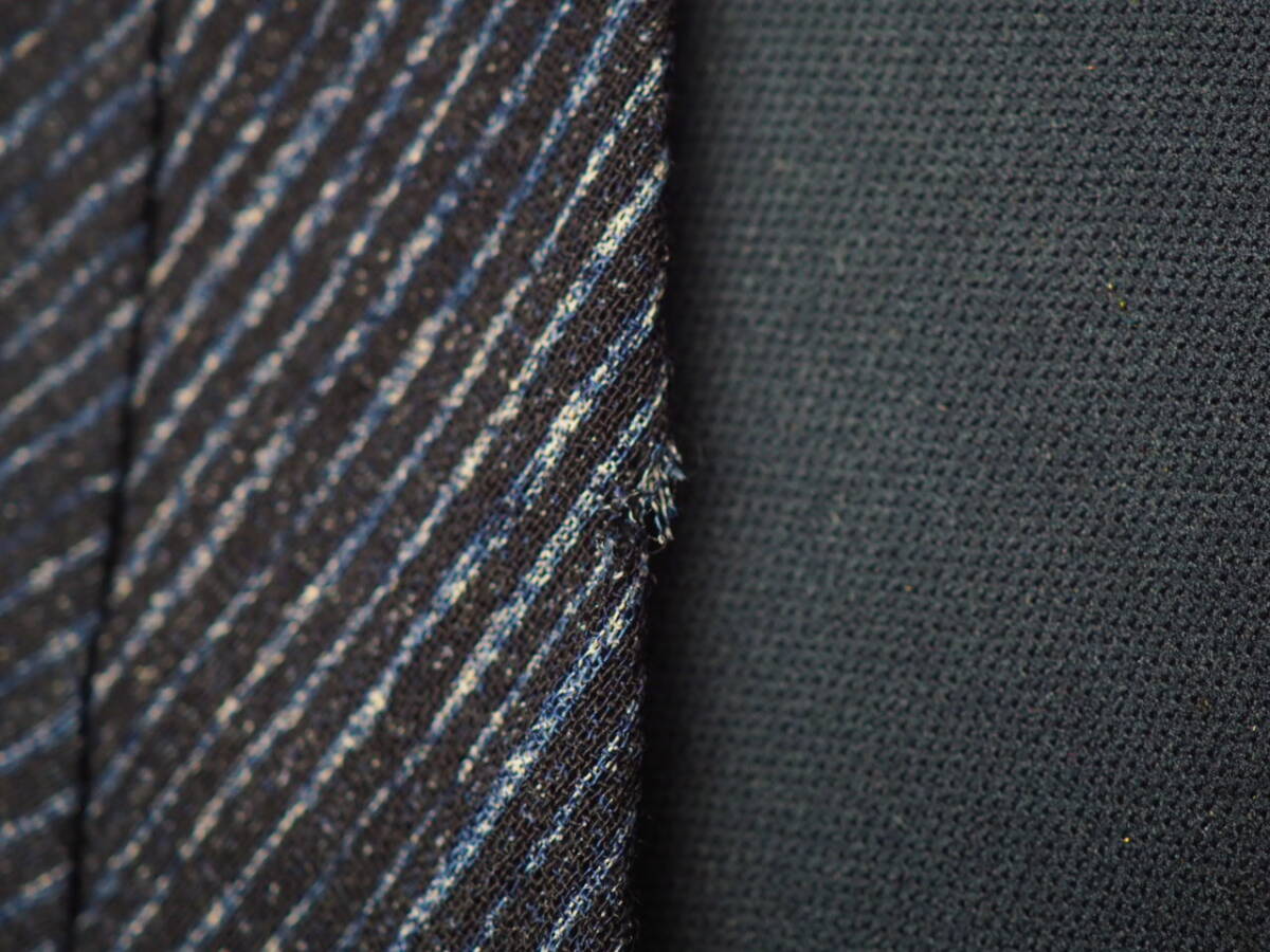  unused goods [HUGO BOSS Hugo Boss ]A2677 WOOL black gray Italy made in Italy SILK brand necktie old clothes superior article 