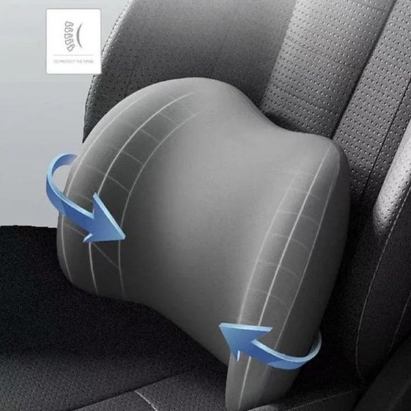 車 首 腰 セット クッション ネックパッド ランバーサポート 運転 座席 シートクッション 車用クッション 低反発 骨盤サポート 腰痛防止_画像2