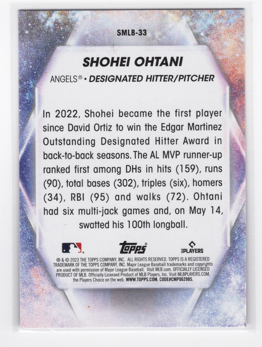 【Shohei Ohtani 大谷翔平】2023 Topps - インサート Stars of MLB #SMLB-33 ★ Los Angeles Angels ロサンゼルス・エンゼルス ドジャースの画像2