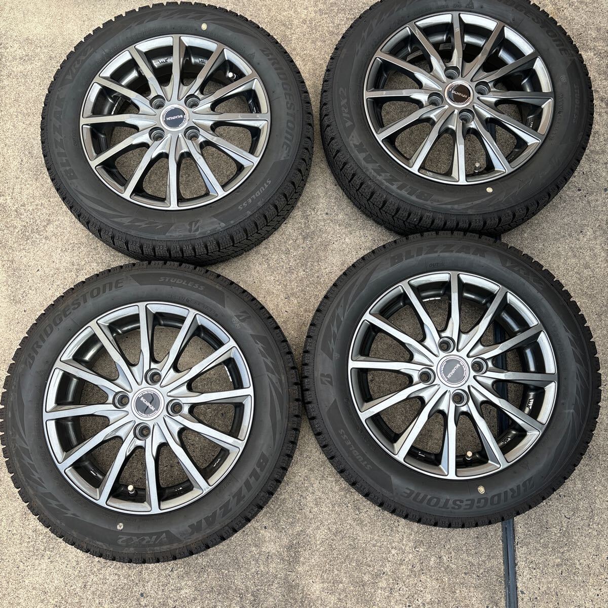 155/65R14スタッドレス VRX2 バルミナホイールセット軽自動車 に_画像1