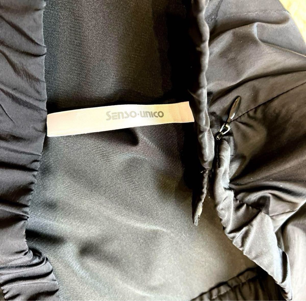 センソユニコ  t.b フレアロングスカート　ロングスカート　ブラック　Lサイズ