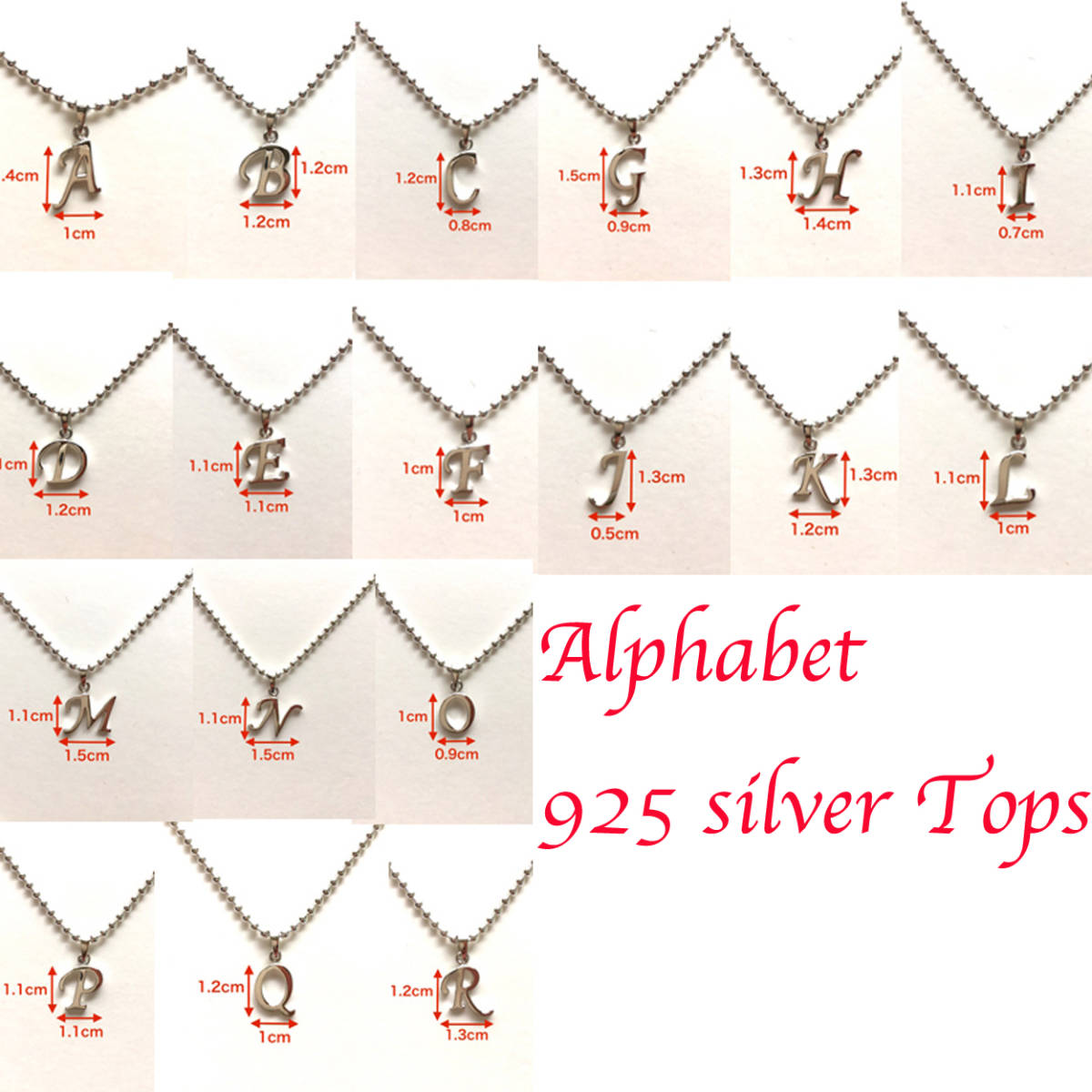 【新品】U アルファベット Dog Tag シルバー925 Tops ペンダントトップ ペア 2連 重ね付け SILVER 12/18_画像4