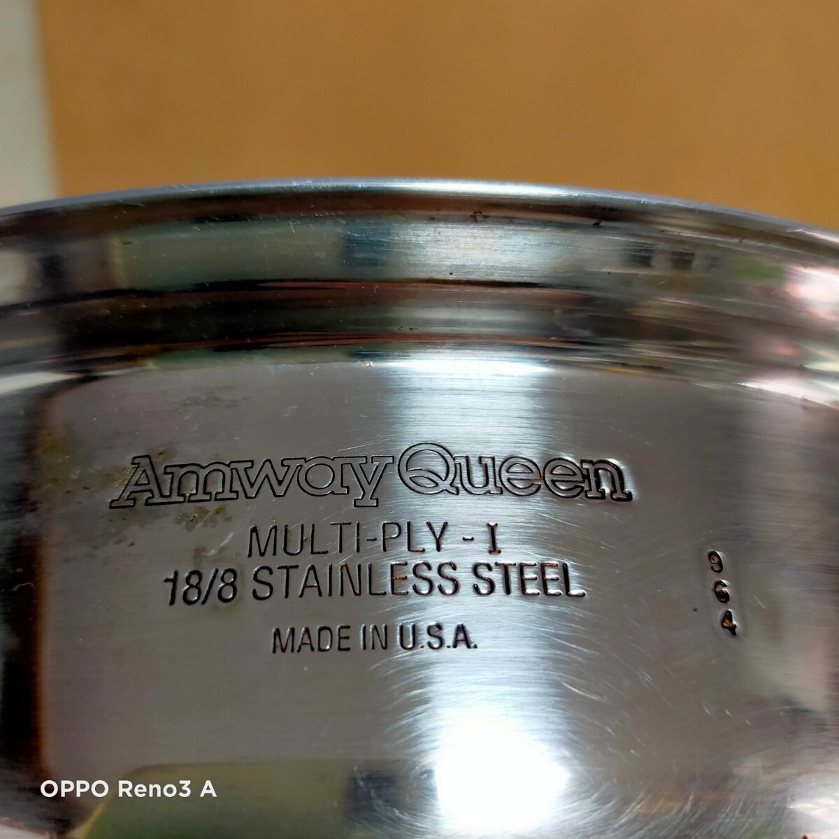 Amway Queen　アムウェイ クイーン　ウォック　両手鍋　ステンレス　アメリカ製　調理器具　中古品　使用感あり_画像10