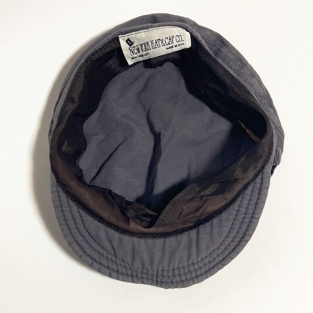 NEW YORK HAT * USA производства "губа" Stop Work колпак тонкий серый 56-57cm American Casual Street б/у одежда популярный New York Hat #SHW370