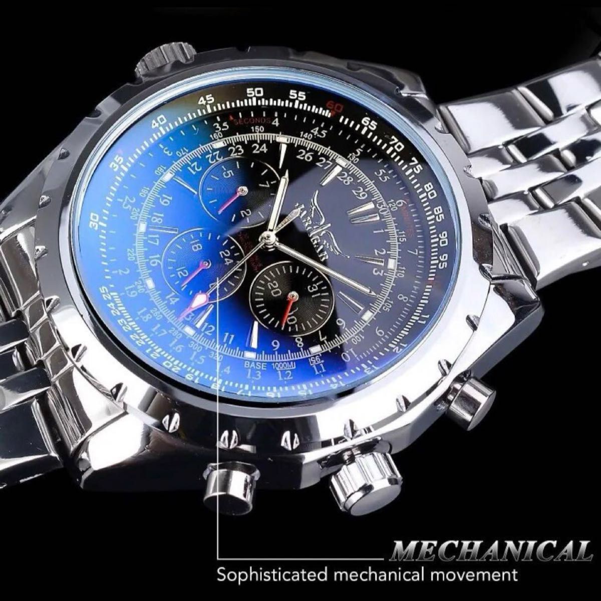 自動巻 パイロット ウォッチ メンズ 腕時計 裏スケ アビエイターオマージュウォッチ