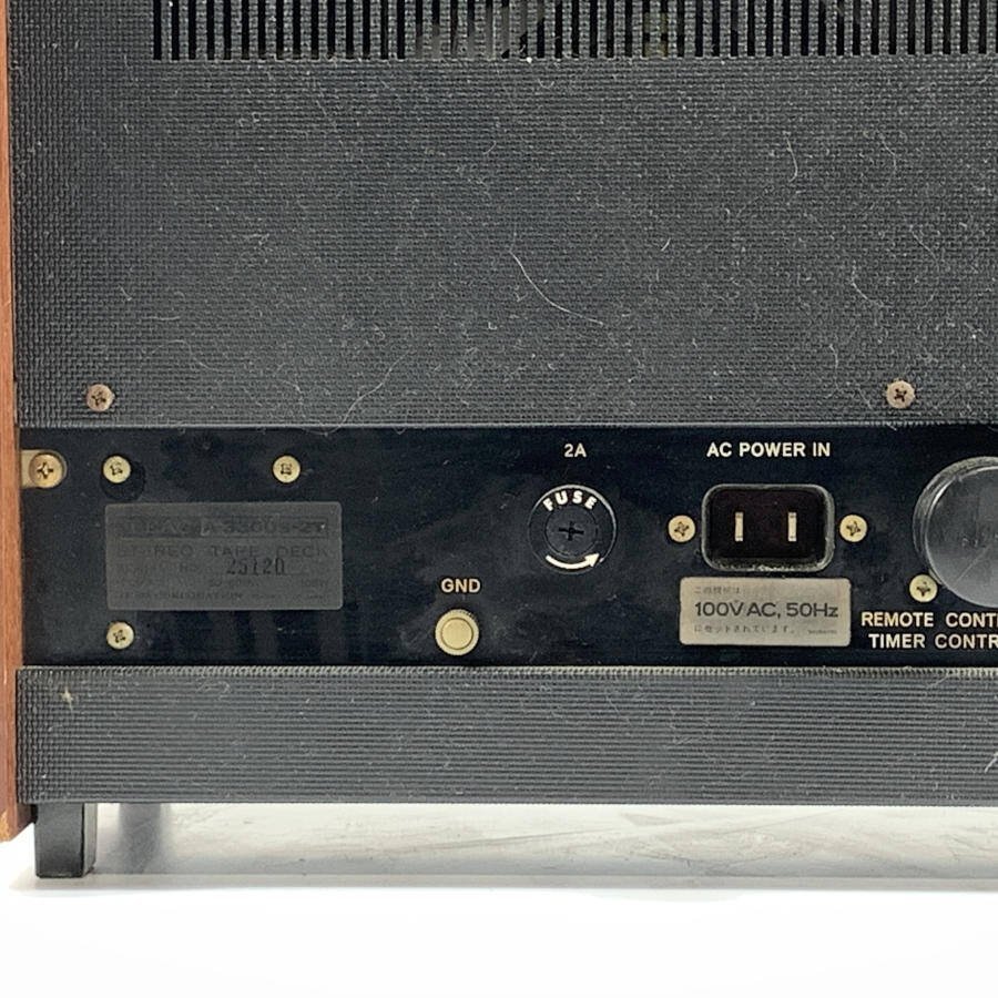 TEAC ティアック A-3300S-2T オープンリールデッキ 50Hz仕様 大型リールアダプター付き◆現状品_画像8