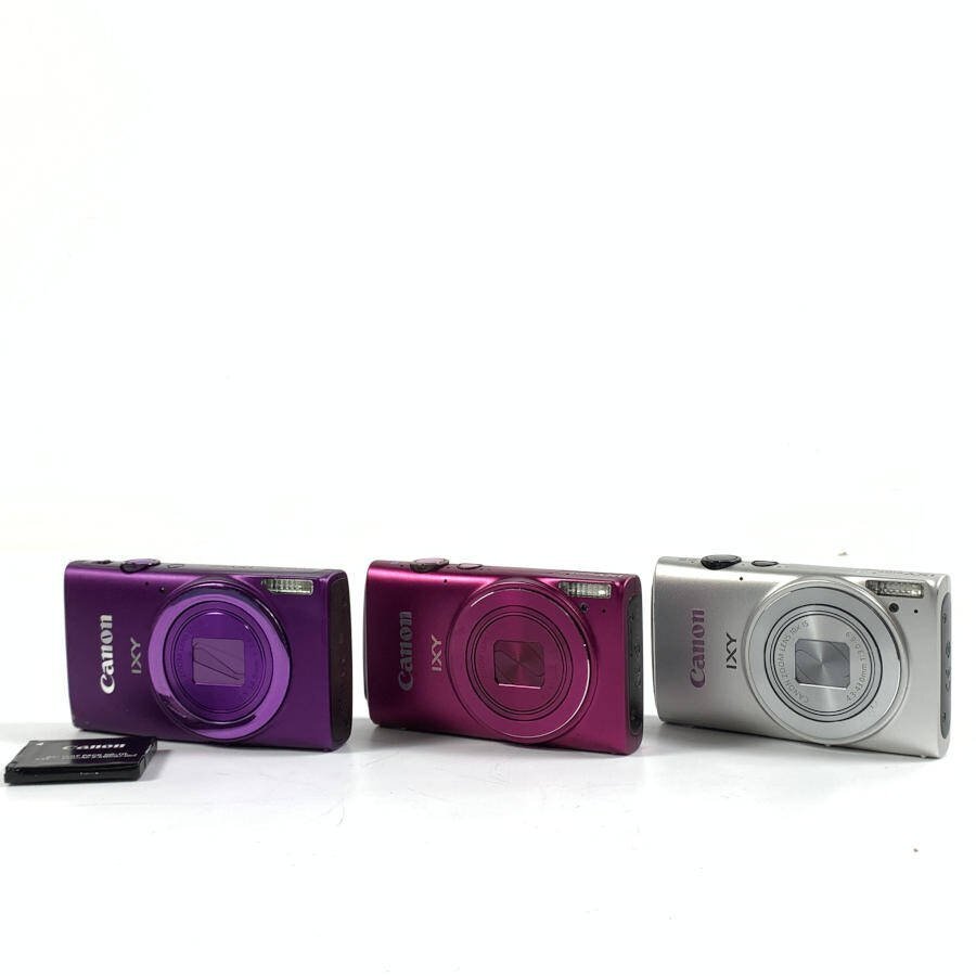 Canon キヤノン IXY PC1897/PC2013/PC2052 コンパクトデジタルカメラ 3台セット バッテリーx1付き●現状品