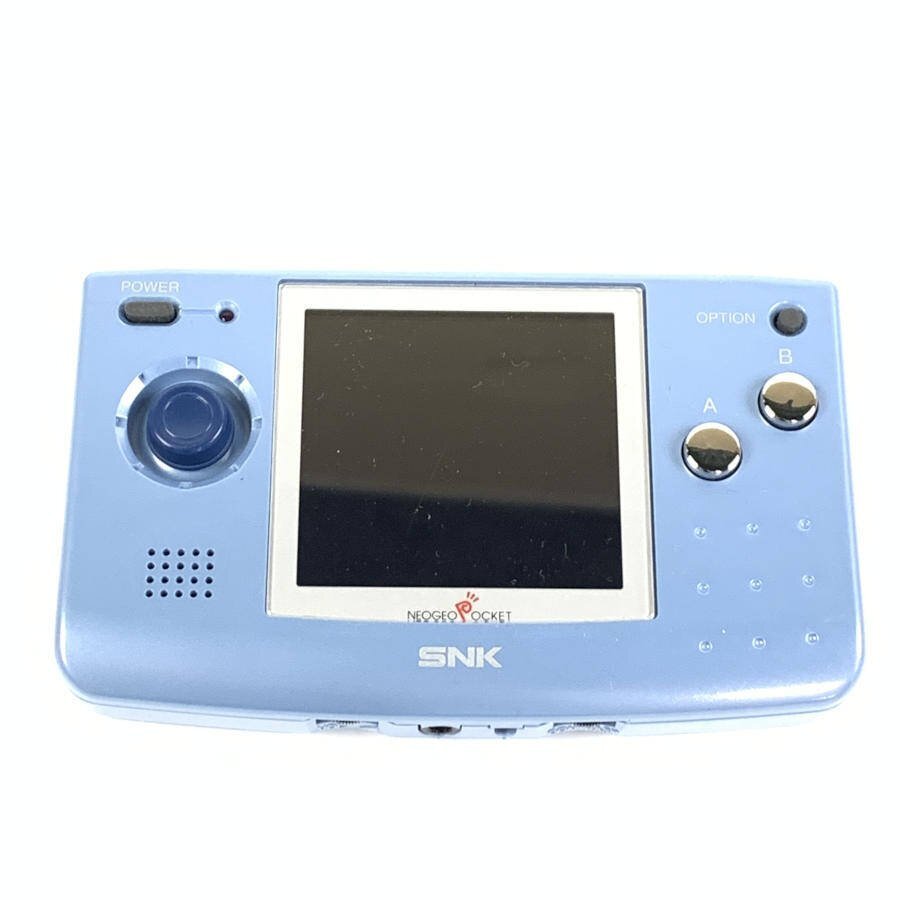 SNK NEOGEO POCKET ネオジオポケット プラチナブルー ゲーム機本体 箱説付＊現状品の画像2