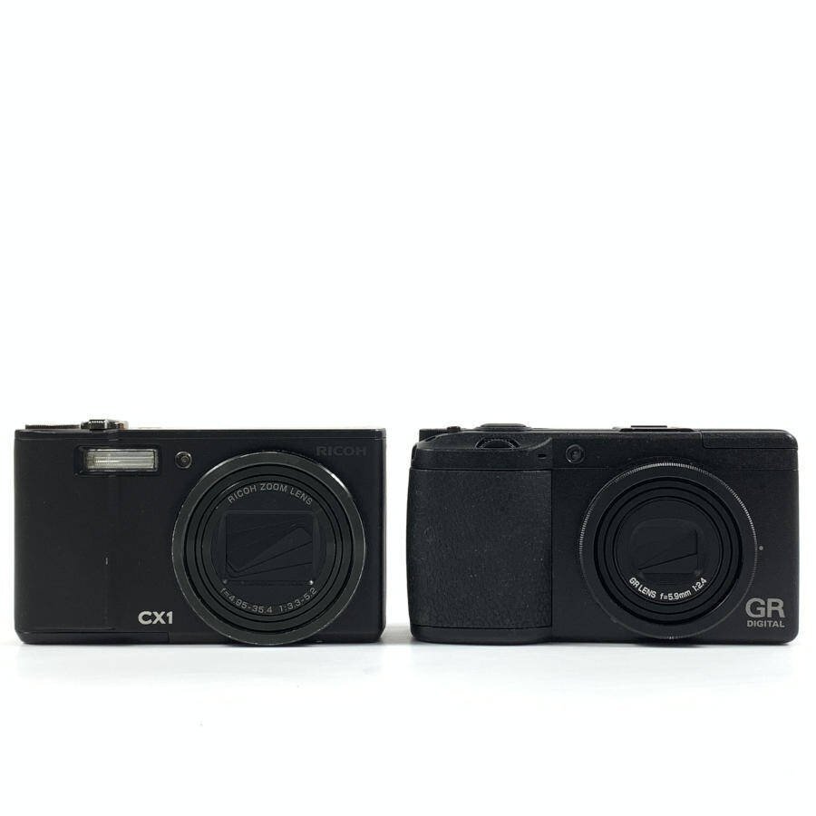 RICOH リコー CX1 / GR DIGITALⅡ コンパクトデジタルカメラ まとめ売り 2台セット　バッテリー×1付き●現状品_画像2