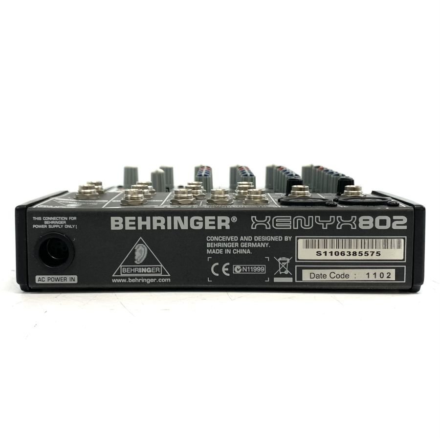 BEHRINGER XENYX 802 ベリンガー アナログミキサー コンパクトミキサー ※動作未確認品 状態説明あり★ジャンク品【福岡】の画像4