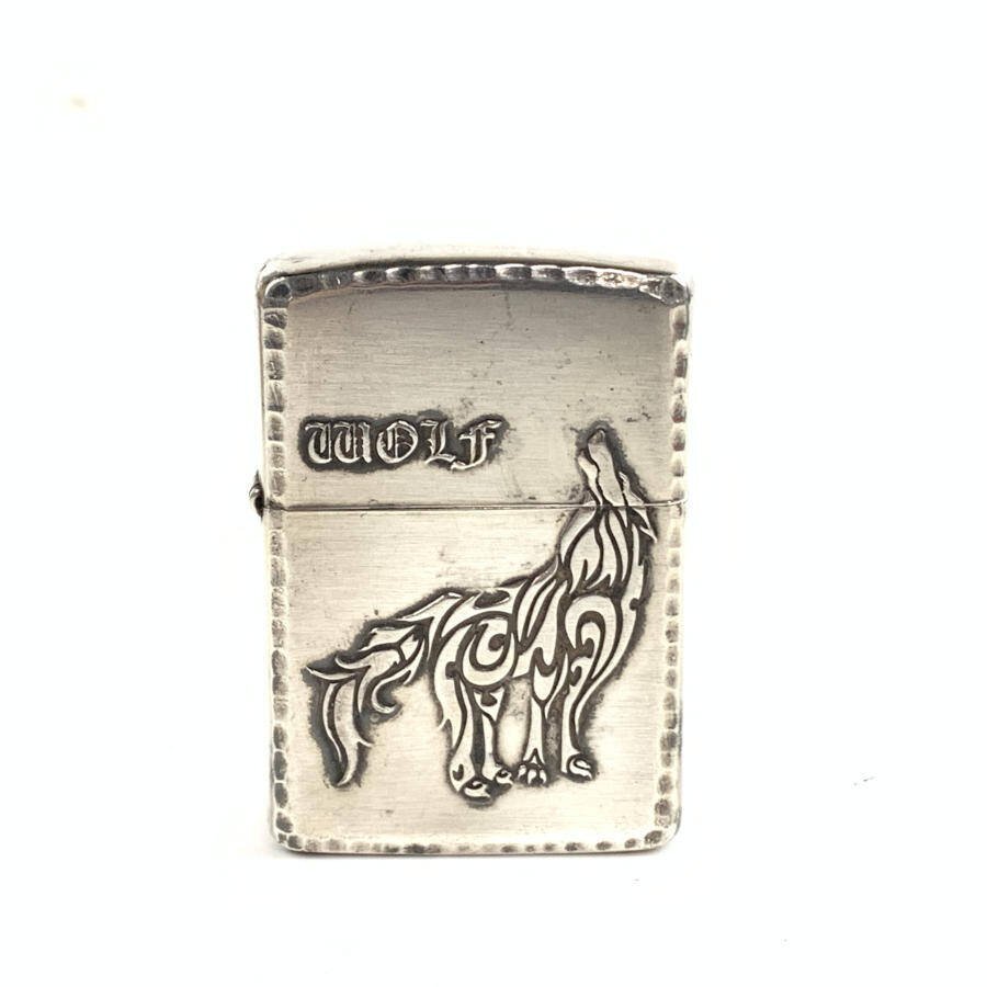 ZIPPO WOLF 2007年9月製 シルバーメッキ ジッポーライター＊現状品_画像1