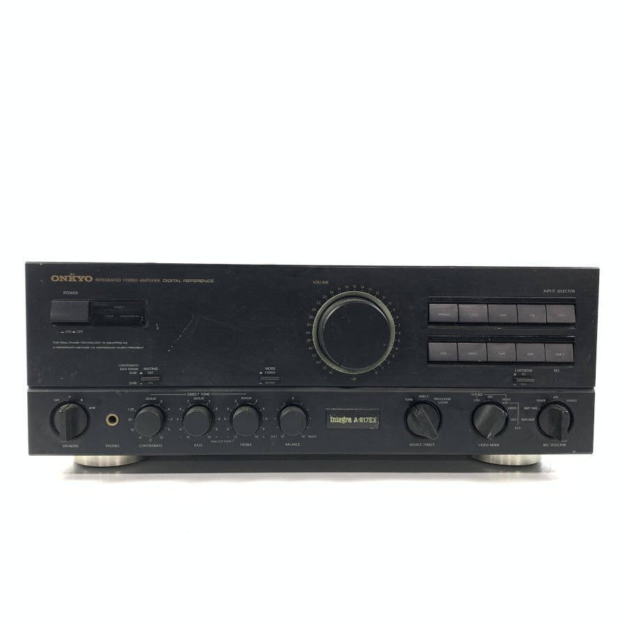 ONKYO オンキヨー INTEGRA A-817EX ビデオ入力付きプリメインアンプ 定格出力 105W+105W(8Ω)◆現状品_画像1