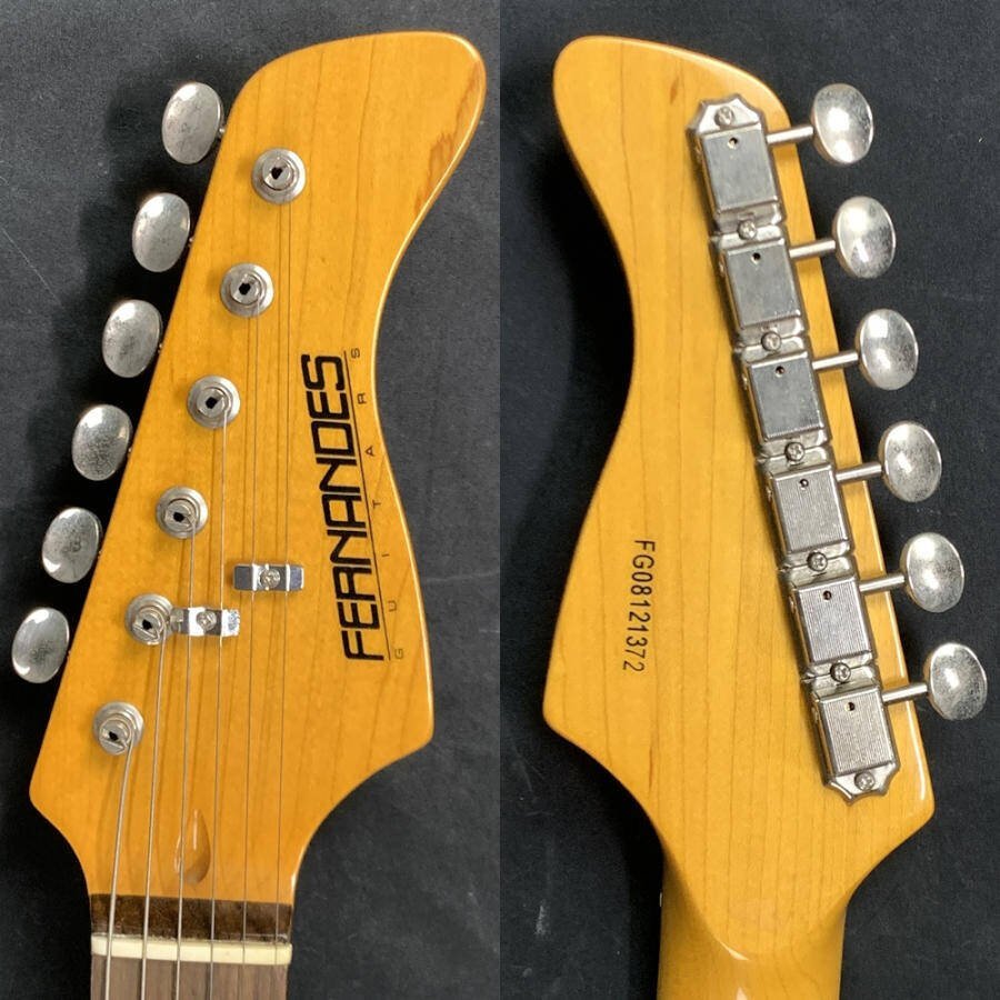 FERNANDES フェルナンデス ストラトタイプ エレキギター シリアルNo.FG08121372 クリーム系 ソフトケース付き★現状品の画像6