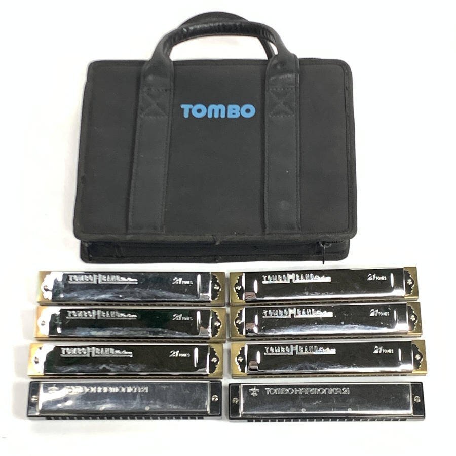 TOMBO dragonfly harmonica summarize 8 pcs set [TOMBO BAND Deluxe:Am/A#/C/G/Gm/G# & TOMBO:HAMONICA21 A/B] case attaching * junk 